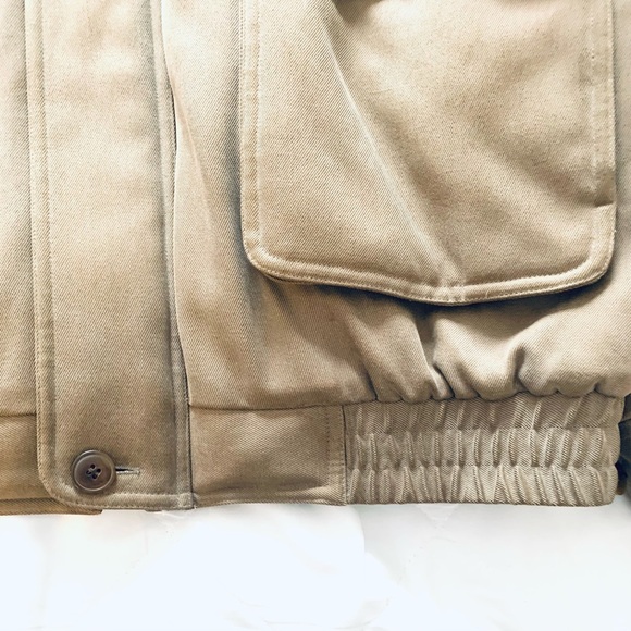 CYPRESS GROVE Short Oversized Trench Coat, Bomber Jacket Silk Gaberdine, tan - Picture 9 of 10